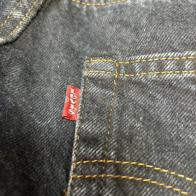 USA古着 80s USA製 Levis 501 オリジナル赤耳 後染め ネイビーブラックデニムパンツ 29 ヴィンテージ リーバイス　66後期 黒紺●160_画像4