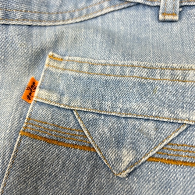 USA古着 70s～80s USA製 Levis 20506 デニムスラックスパンツ 42TALON 36・38 サックスブルー オールド ヴィンテージ リーバイス●172