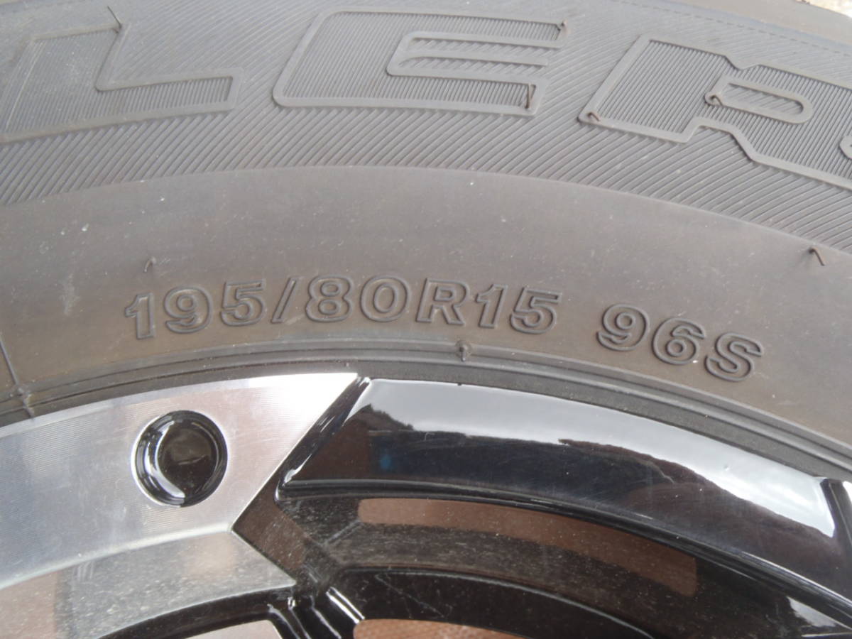 ★ジムニーシエラ ３BA-JB74W 装着 社外AWホイール＋タイヤ(ブリジストン DUELER Ｈ/Ｔ 195/80R15 2120週製)×4本セット