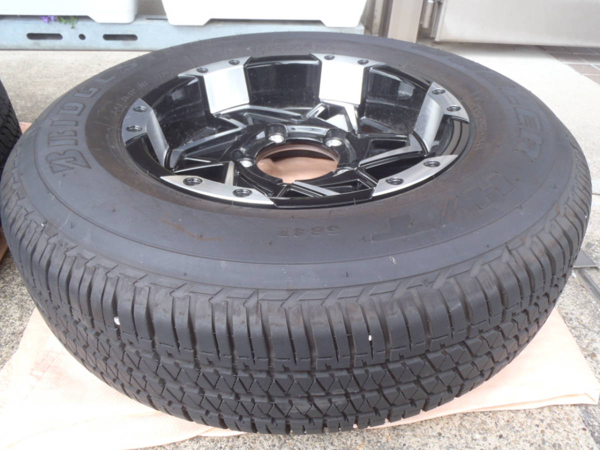 ★ジムニーシエラ ３BA-JB74W 装着 社外AWホイール＋タイヤ(ブリジストン DUELER Ｈ/Ｔ 195/80R15 2120週製)×4本セット