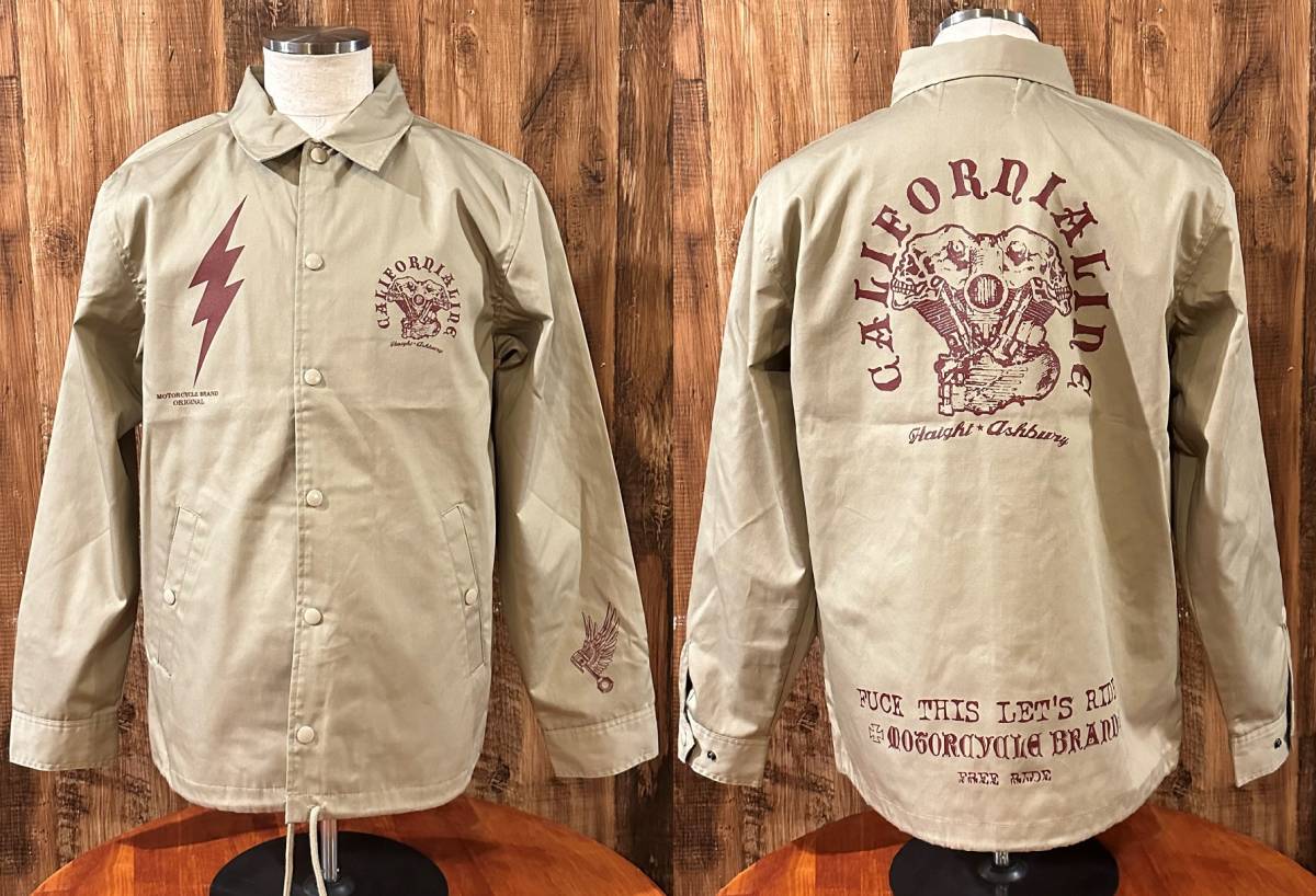 [CALIFORNIA LINE]XL size Skull head V-twin coach jacket California line Skull flight Ran bru