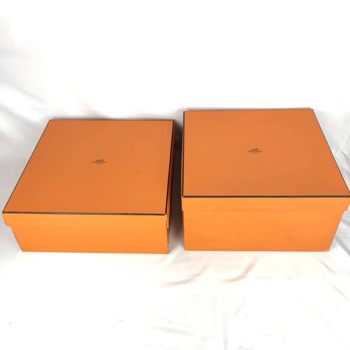 HERMES 空箱 035bis 088 バーキン ガーデンパーティー用保存箱 2個セット BOX まとめ 保管箱　エルメス 大型 保存 状態考慮_画像1