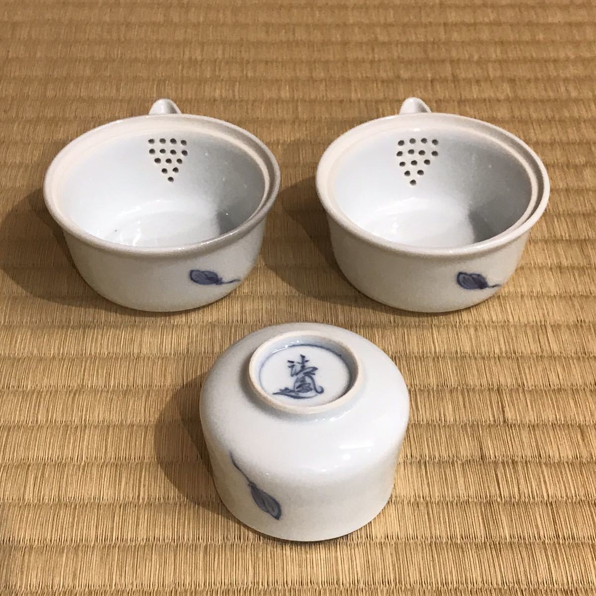 高野清鳳作 染付蘭絵煎茶器揃 (煎茶道具、煎茶碗) | albertboime.com