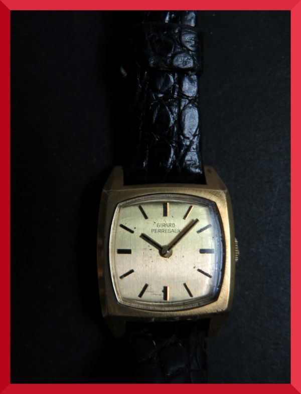 jila-ru*perugoGIRARD PERREGAUX hand winding 2 hands for women lady's wristwatch U505 operation goods 