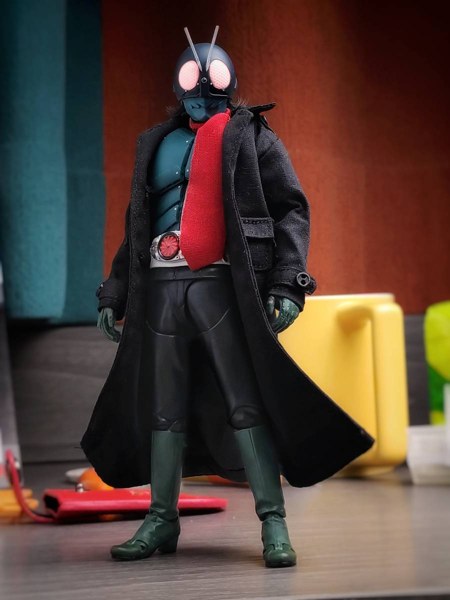 1/12フィギュア用 服 コート シン仮面ライダー旧1号 黒 figma