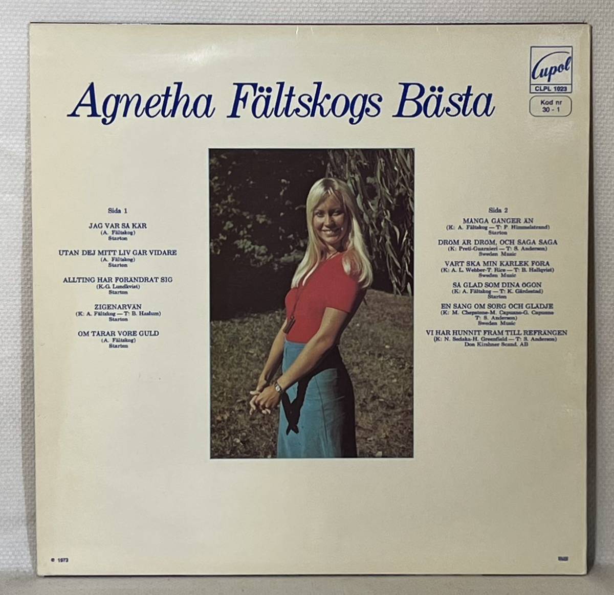 Agnetha Faltskog / Agnetha Faltskogs Bsta * Sweden record LP ABBA