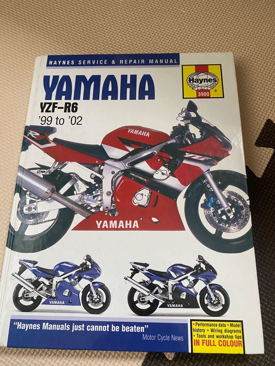 ヤマハ　YZF-R6 1999年から2002年モデルまでヘインズマニュアル　整備書　Haynes 中古品