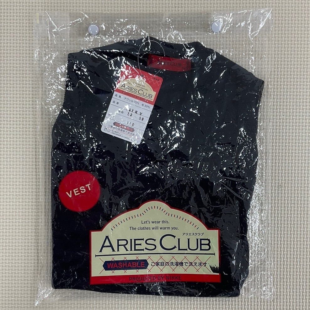 (新品)スクールベスト【501KV】◆ニットベスト◆小さめ◆110◆ARIESCLUB◆濃紺◆日本製◆男女共通◆制服◆学生服◆小学生◆中学生◆高校生_画像1