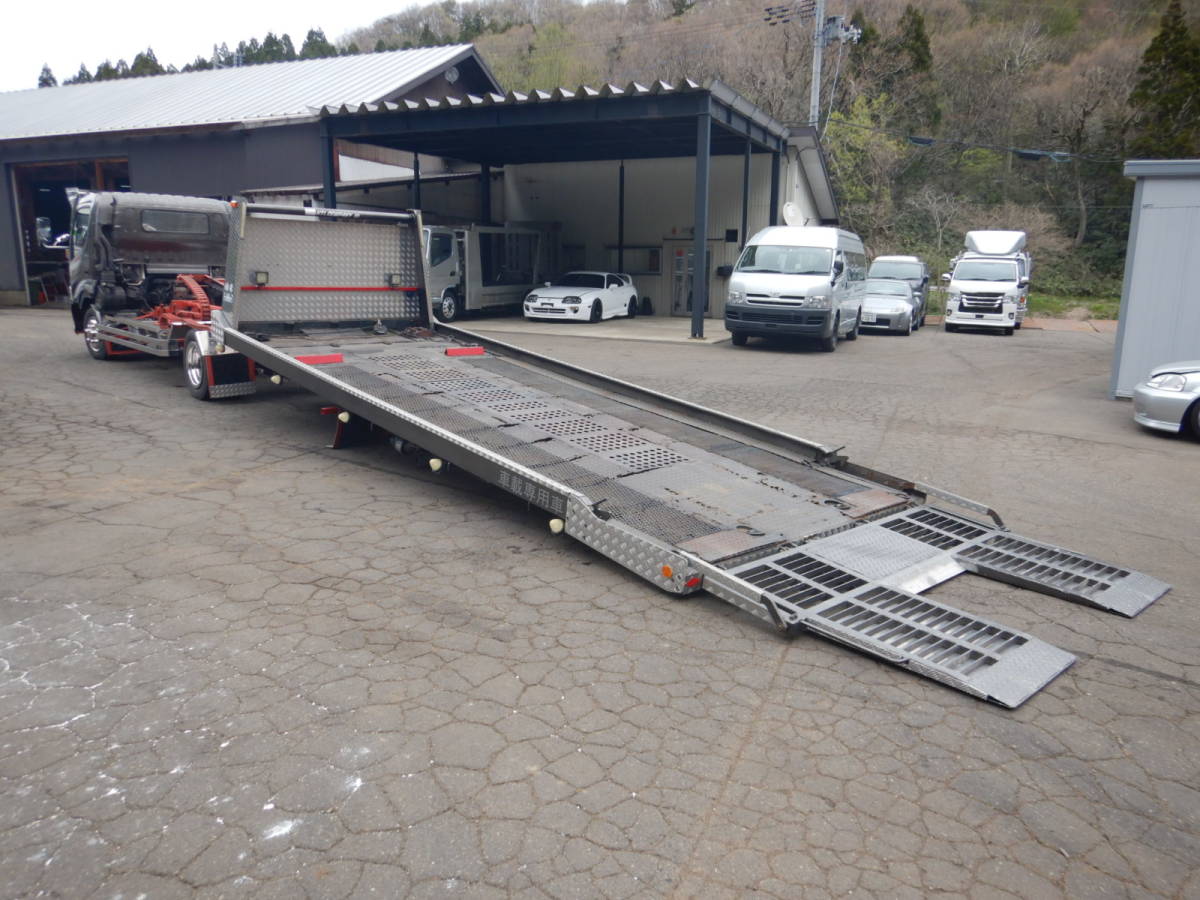 [CH21363] loading car carrier car Hino Dutro H16 year loading 2000.6 speed MT number attaching radio-controller winch Unic Neo5