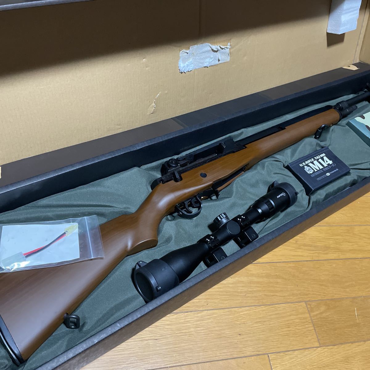 東京マルイ M14 ウッドタイプストック マガジン（）3個付き スコープ