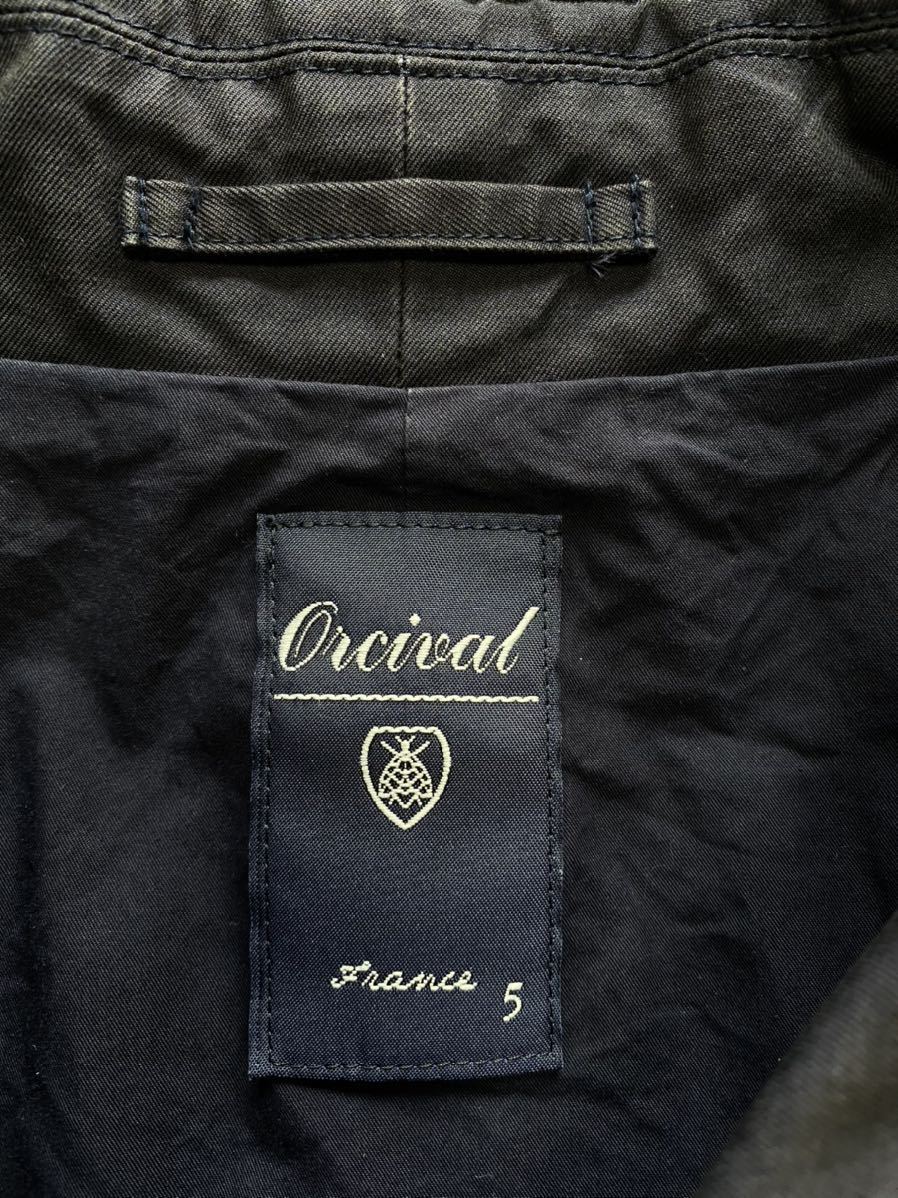 ORCIVALo-si bar пальто с отложным воротником хлопок темно-синий размер 5