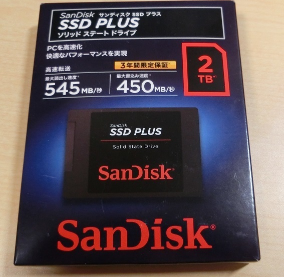 未開封新品SanDisk SSD PLUS 2TB SDSSDA-2T00-J26 送料無料-256GB