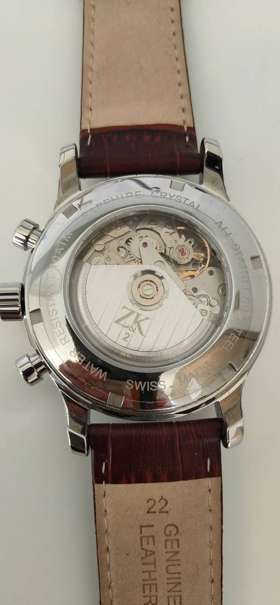 値下げ可) クロノグラフ 腕時計 genuine leather-