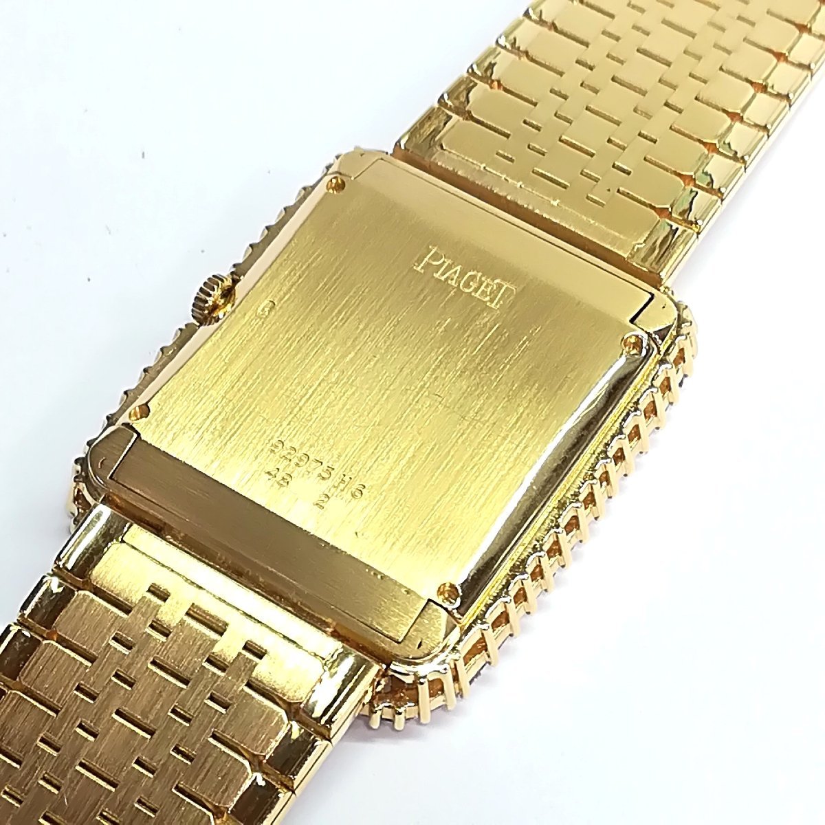 質屋出品【PIAGET】ピアジェ K18 イエローゴールド ダイヤ バゲットダイヤ 手巻き 中古_画像5