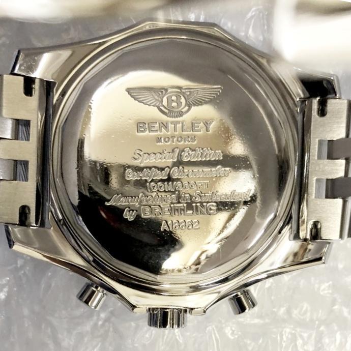 送料無料 中古A ブライトリング 時計 BREITLING ベントレーGT A13362 クロノグラフ ブルー メンズ 自動巻き 腕時計 146022_画像7