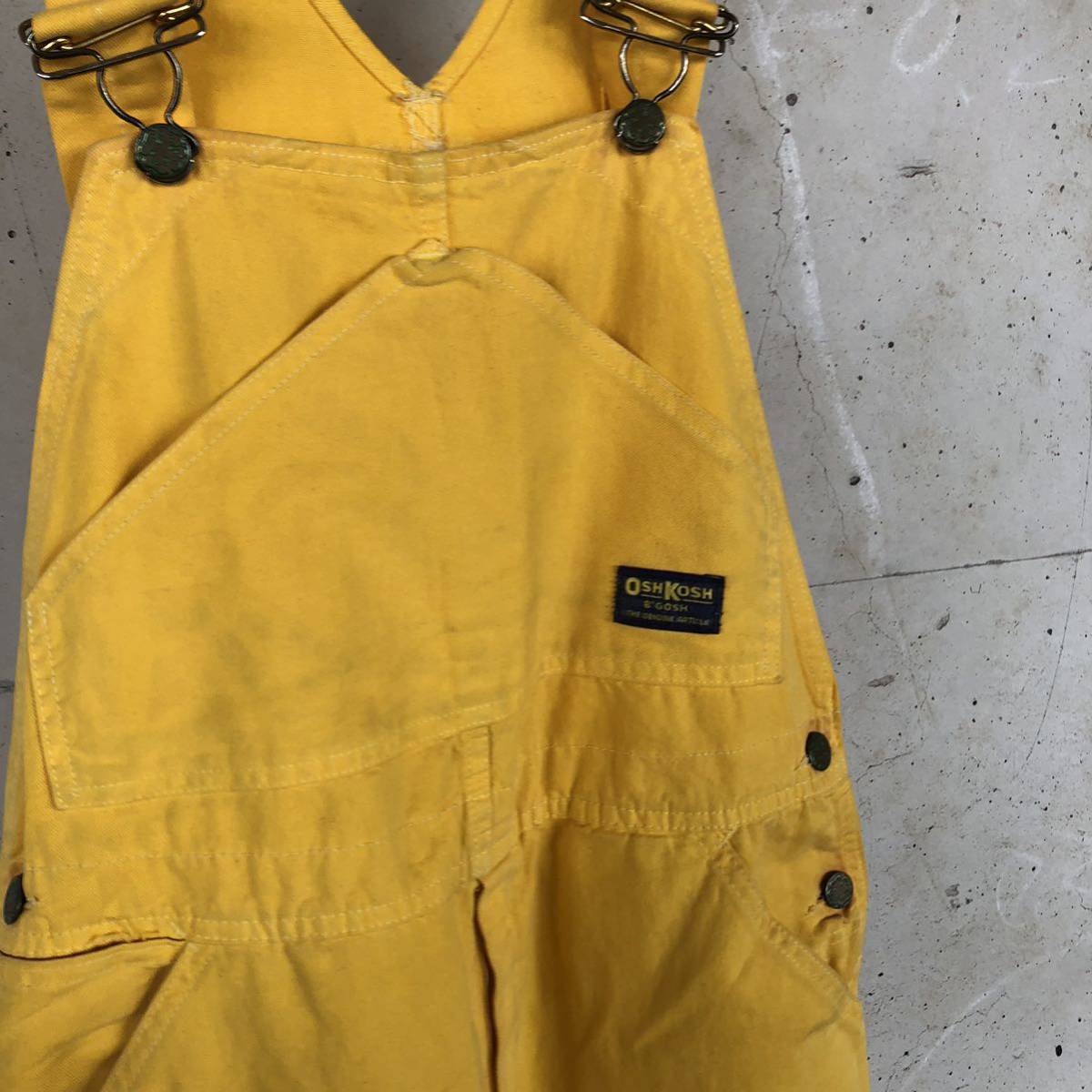 80s USA製 OSHKOSH オシュコシュ オーバーオール イエロー 32 80s USA製 OSHKOSH オシュコシュ オーバーオール イエロー 32