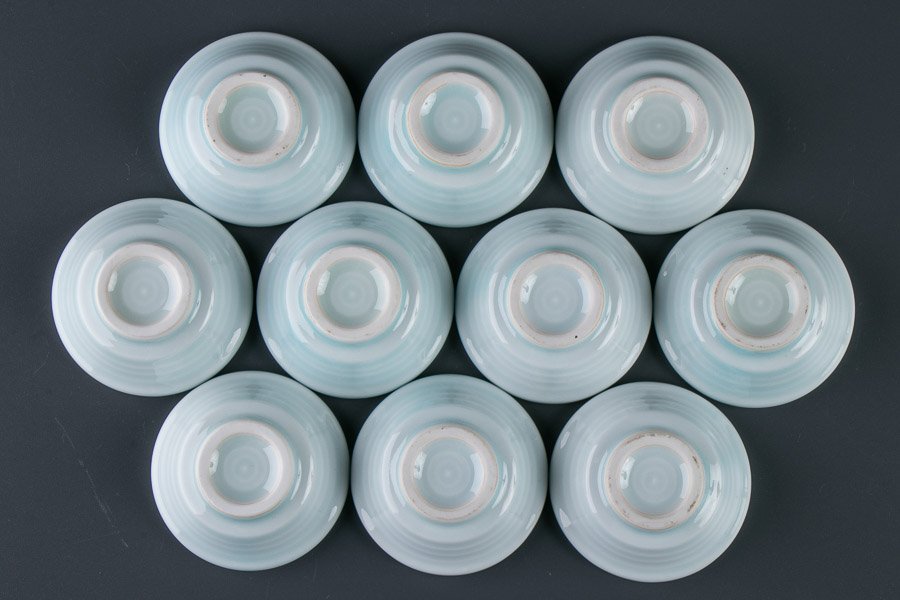【うつわ】『 青白磁小鉢 茶碗 10客 10865 』 10個組 料亭 日本料理 懐石 会席 和食器 うつわ 器 焼物 陶器 磁器 陶磁器_画像6