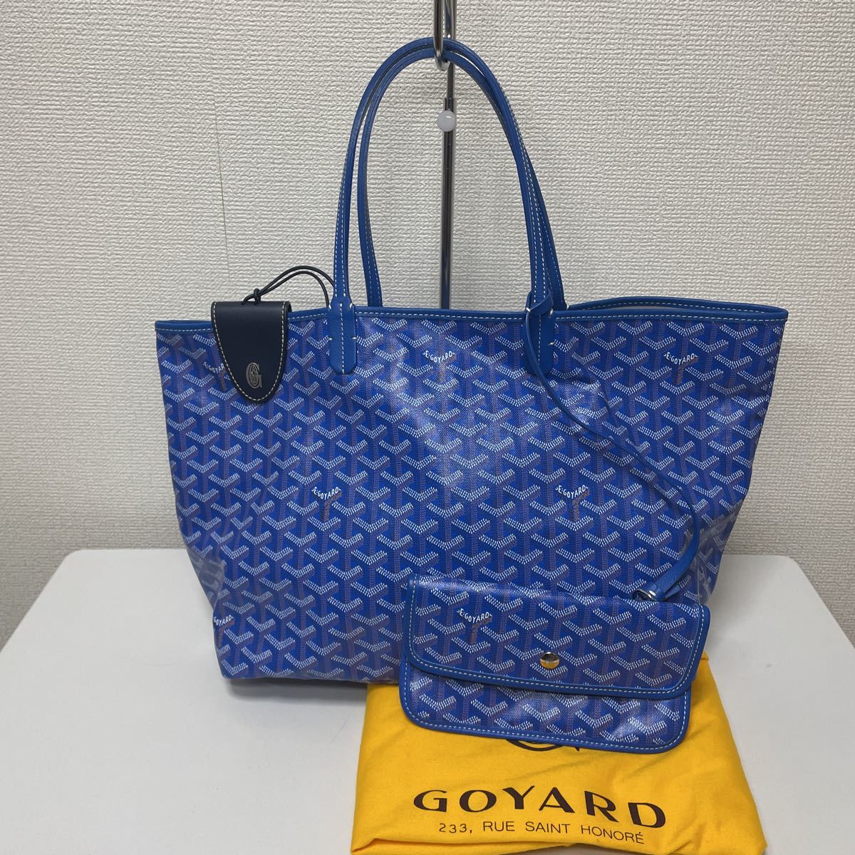 美品】ゴヤール GOYARDトートバッグ サンルイPM ライトブルー 付属品