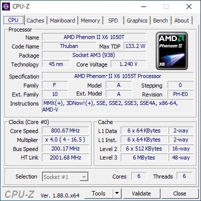 AM3 Phenom II X6 1055T HDT55TFBK6DGR 2620/60420_画像5