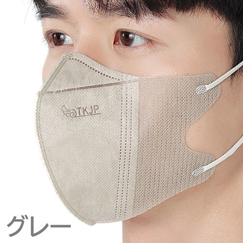 TKJP..* удобный 3D нетканый материал маска K21 серый 50 листов (10 листов ×5 пакет ) K21-gray-50