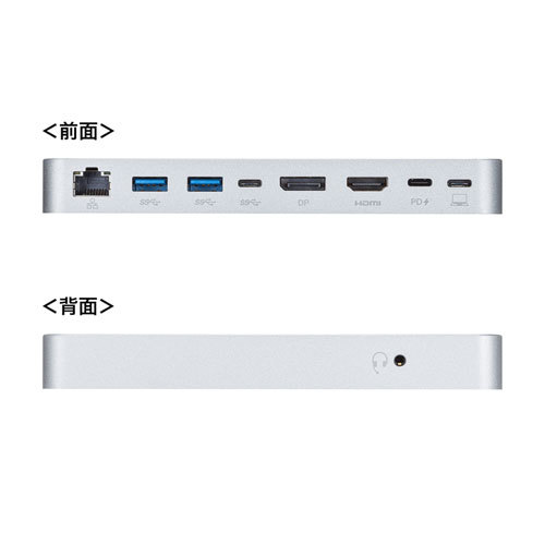 サンワサプライ USB Type-Cドッキングステーション(マグネットタイプ) USB-CVDK9_画像4