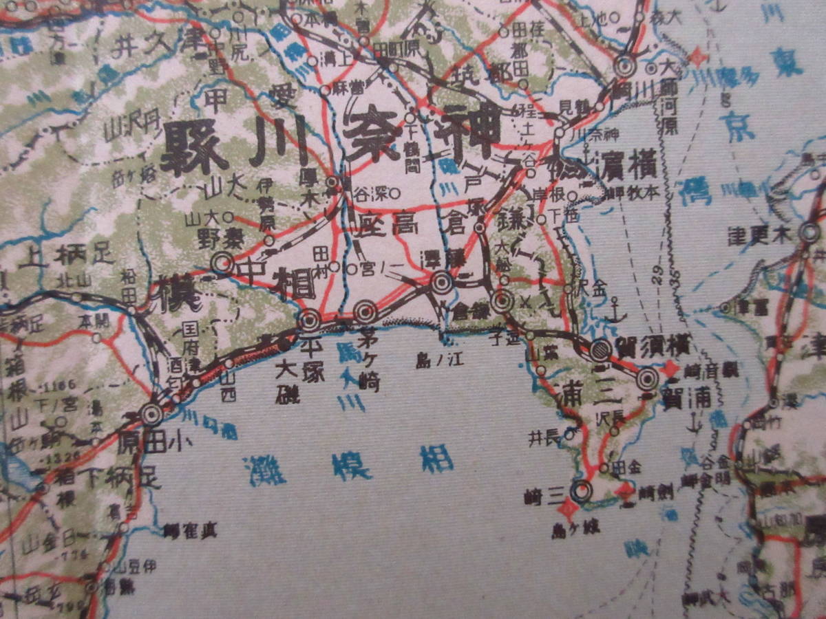  飛行学校古地図★「東京」明治30年製版昭和15年3月発行　熊谷陸軍飛行学校文庫印　百万分の一　大日本帝国陸地測量部_画像9