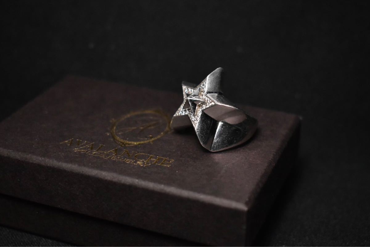 популярный SILVER925[AVALANCHE GOLD&JEWELRY/ava ланч ] циркон 3D Star кольцо кольцо 11 номер серебряный 925 HIPHOP ювелирные изделия 