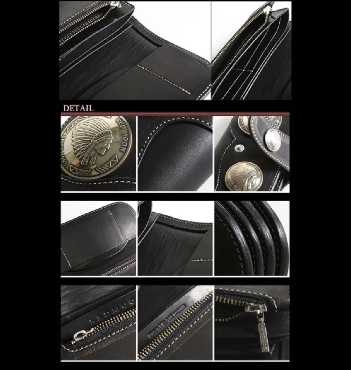 REDMOON レッドムーン 長財布 革 ブラック ロングウォレット