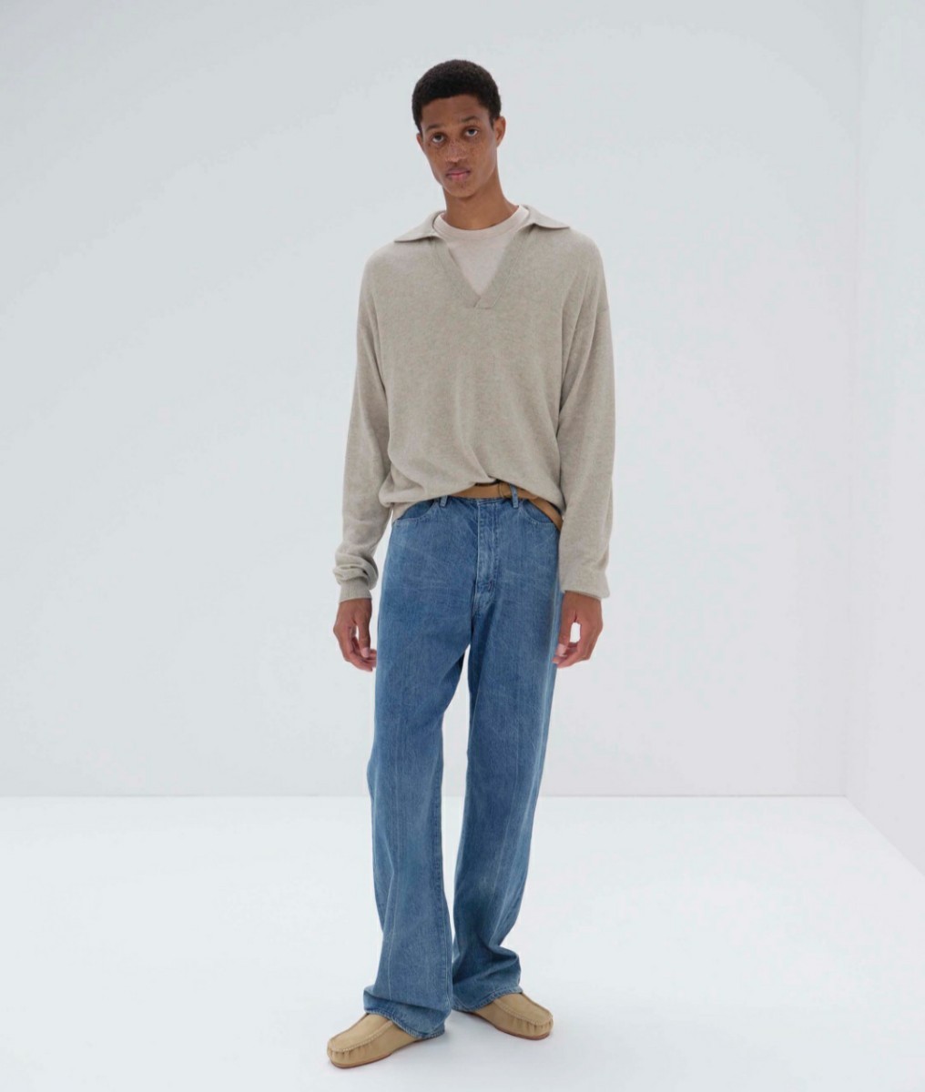AURALEEオーラリーSUPER FINE CASHMERE SILK KNIT SKIPPER POLO