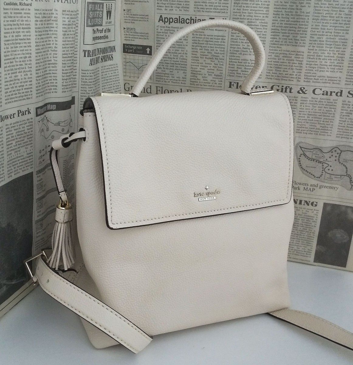 熱い販売 ケイトスペード バッグ ZARA ザラ レザーリュック タッセル