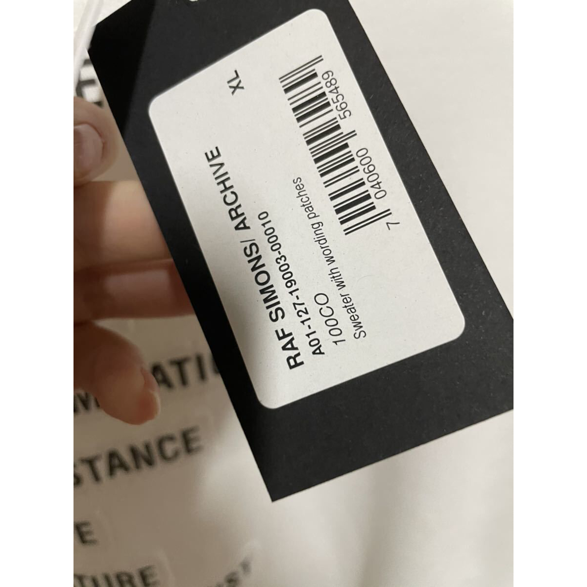 貴重XL 新品☆21SS☆RAF SIMONS ARCHIVE REDUX WITH WORDING PATCHES