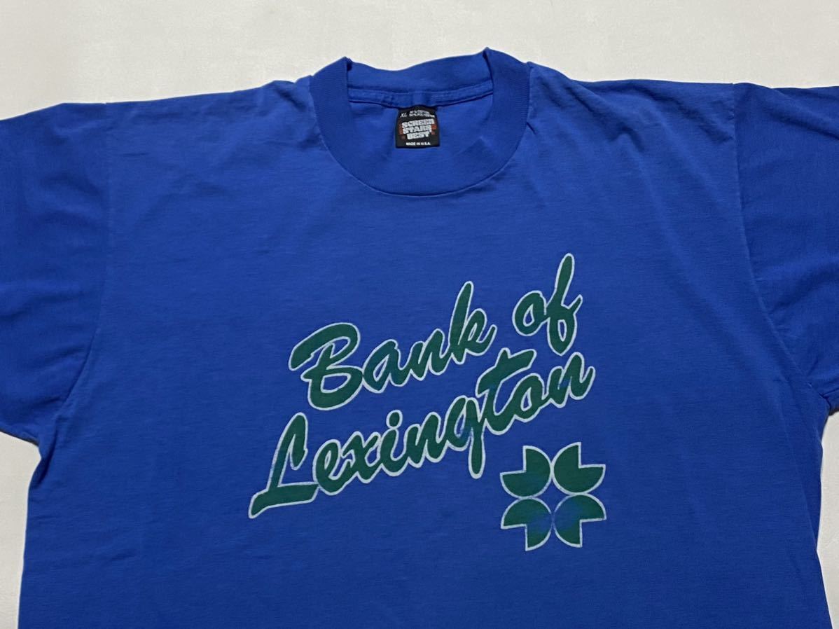 90's SCREENSTARS BEST Bank of Lexinton プリントTシャツ XLサイズ USA製 ビンテージ古着 vintage 90年代 80's スクリーンスターズ_画像1