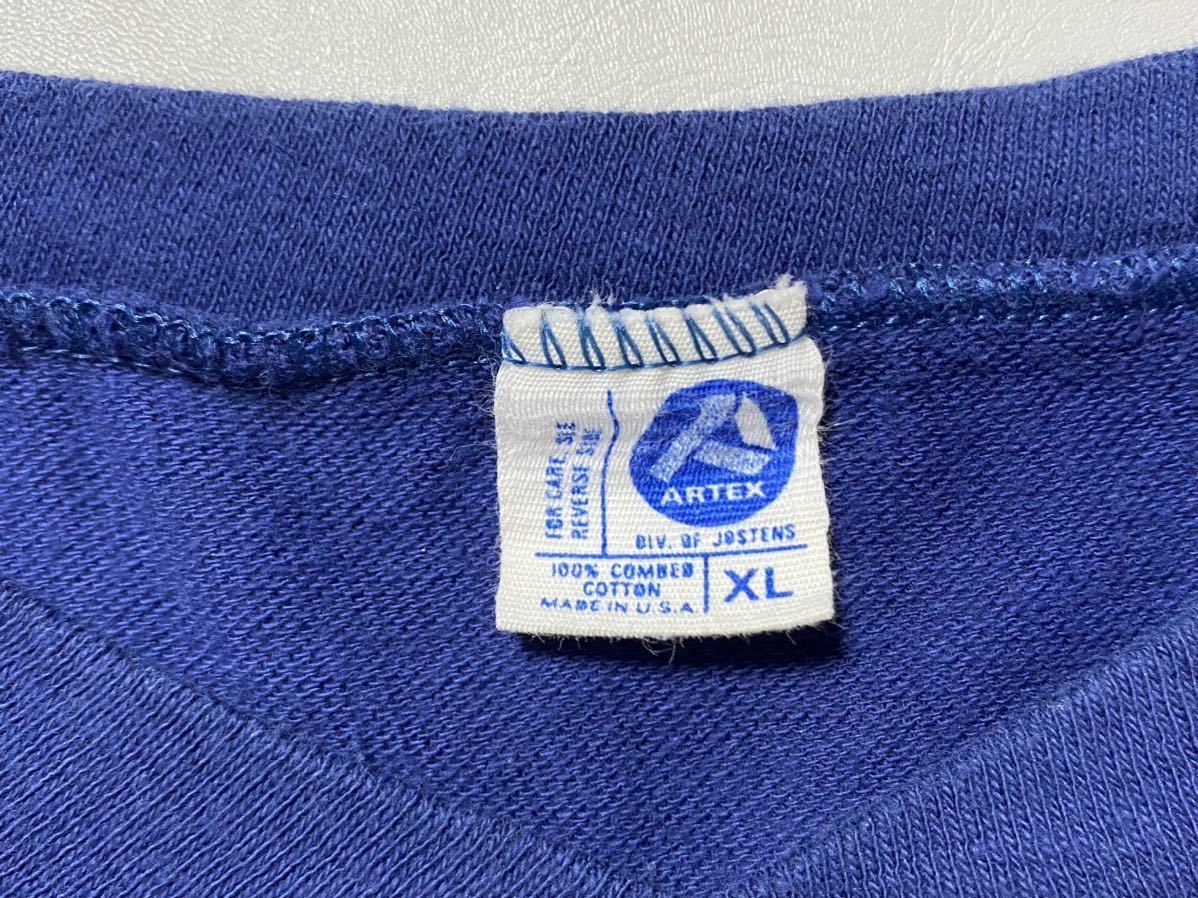 70's ARTEX PENN STATE 10 Vネック カレッジ ナンバリング フットボールTシャツ XLサイズ USA製 ビンテージ古着 vintage 70年代 80's_画像4