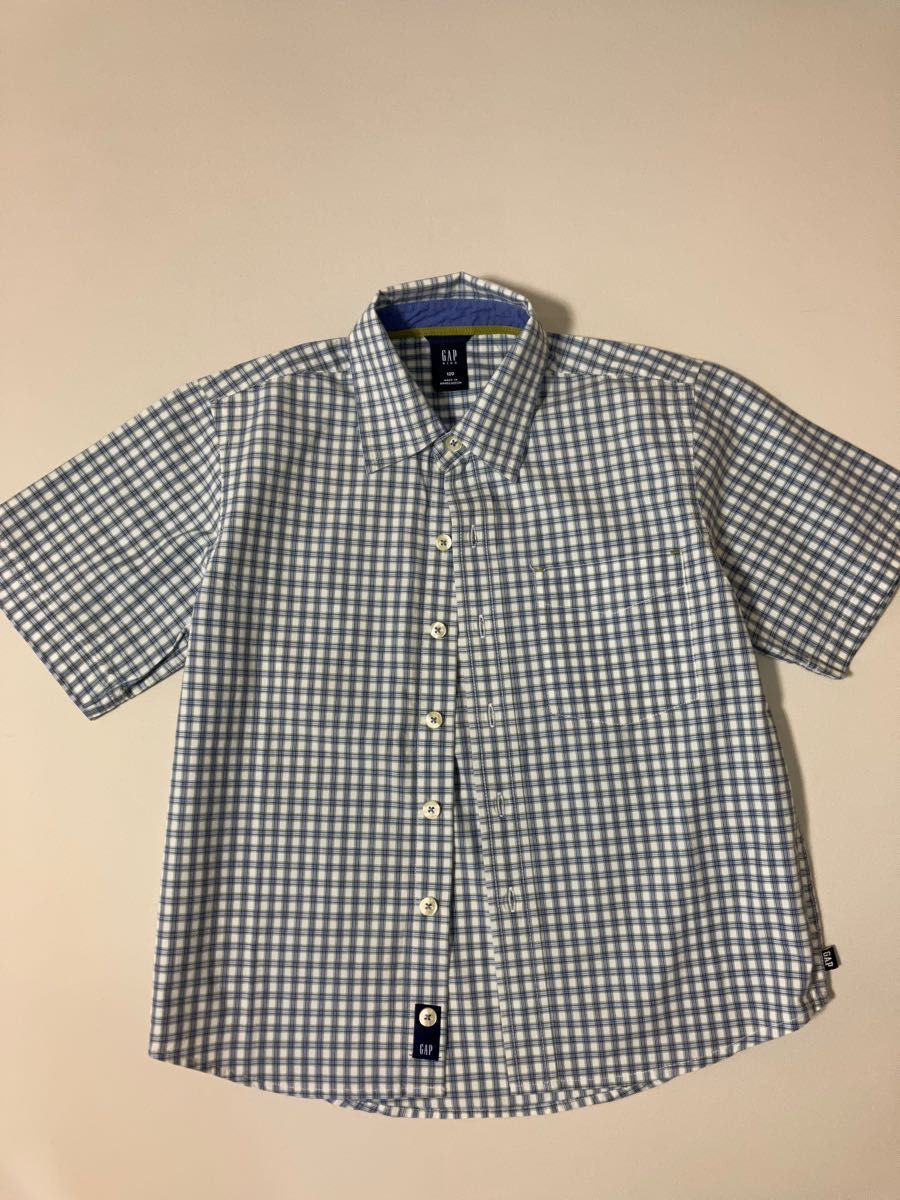 【未使用品】GAP   半袖シャツ　 チェック　キッズ120 子供服　綿100%