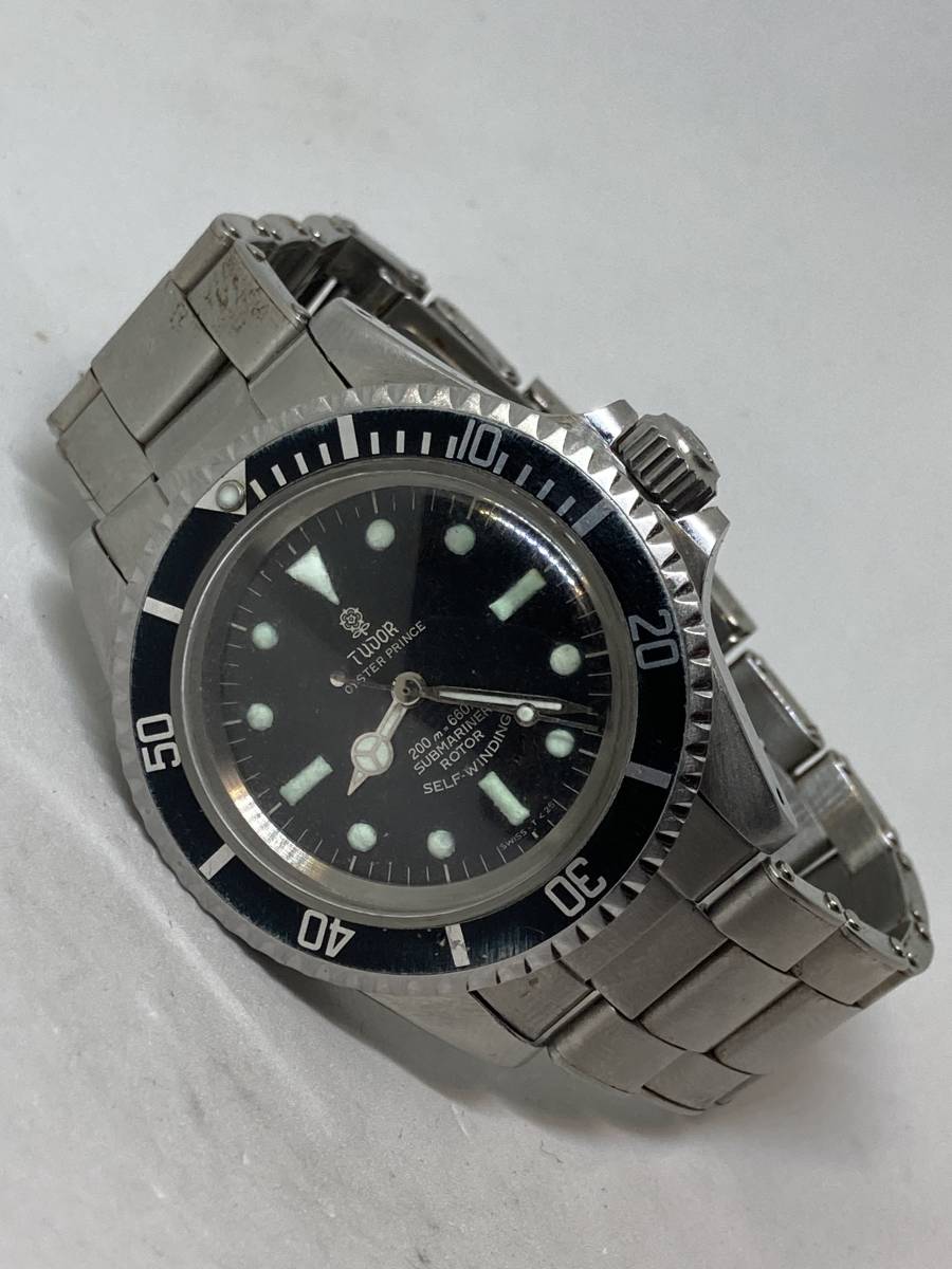超安い】 雰囲気良 OH済・現状品/TUDOR Ref.7016/0 小薔薇サブ 黒文字