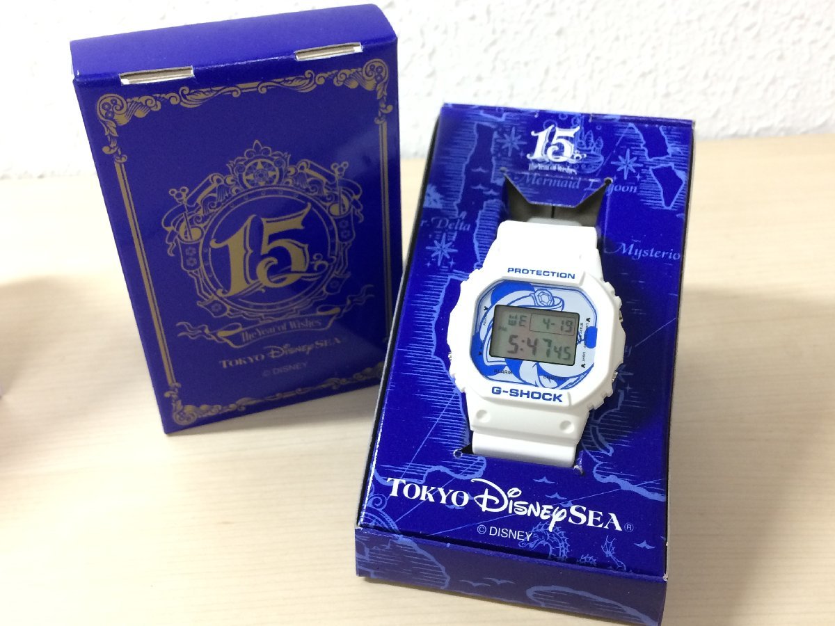 ディズニー TDR ディズニーシー15周年記念 G-SHOCK 腕時計 ホワイト
