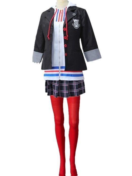 ◆新品◆ペルソナ5 風 P5 高巻杏 （たかまきあん） 秀尽学園　コスチューム コスプレ衣装 3点セット♪サイズS～XL CC00364_画像1