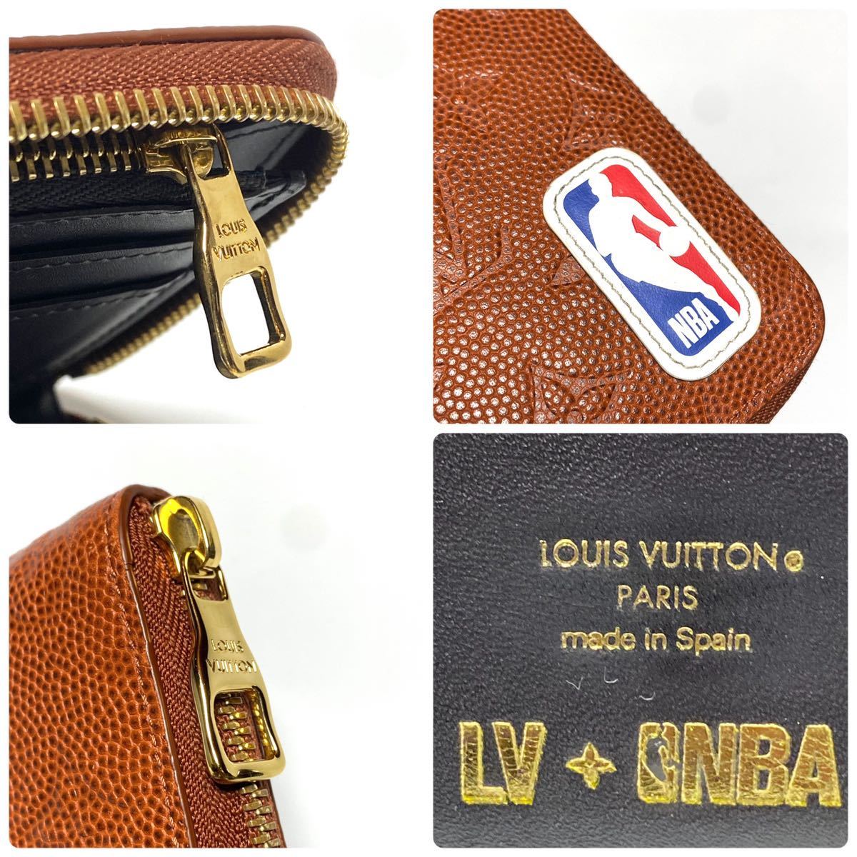 【新品同様/限定品】ルイヴィトン ジッピーウォレットヴェルティカル LV×NBA M80548 モノグラム ブラウン 茶色 長財布 NBAコラボ 1円_画像8