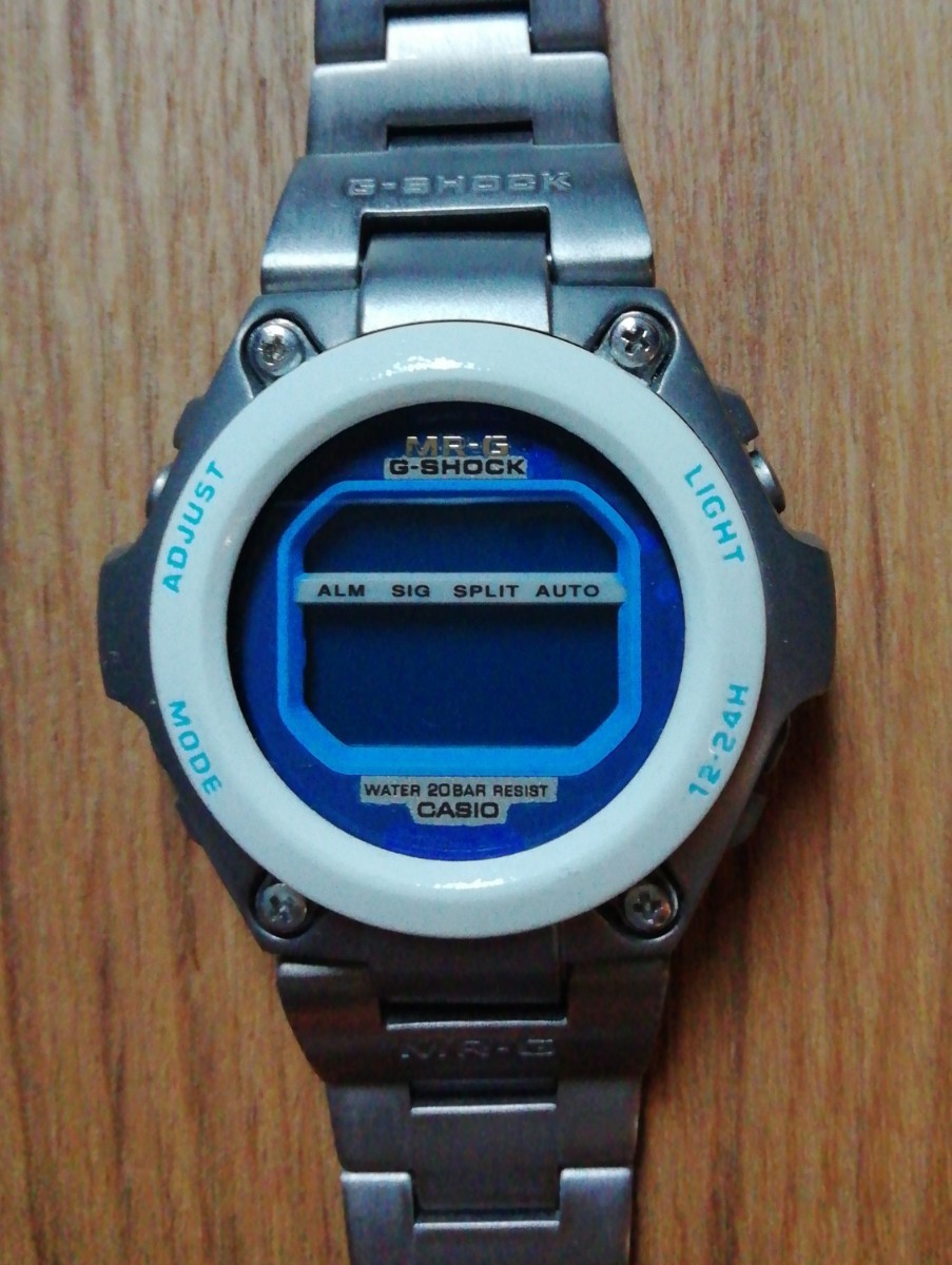 電池切れ』G-SHOCK CASIO MRG-100T 『インデックス・ブルー反転文字