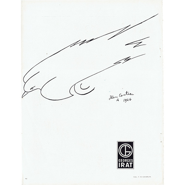 GEOREGS IRAT（イラスト：ジャン コクトー） 1946年のヴィンテージ広告 0169
