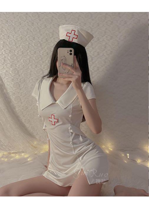  nurse costume play clothes costume pretty nursing .kos simple . white set 