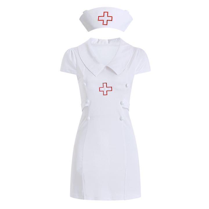  nurse costume play clothes costume pretty nursing .kos simple . white set 
