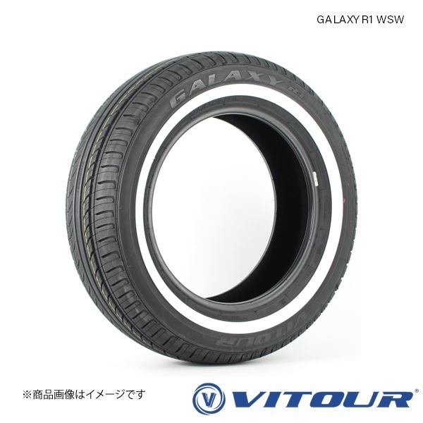 VITOUR GALAXY R1 WSW 195/70R14 91H 1本 夏タイヤ サマータイヤ ホワイトリボン ヴィツァー ギャラクシーR1_画像1