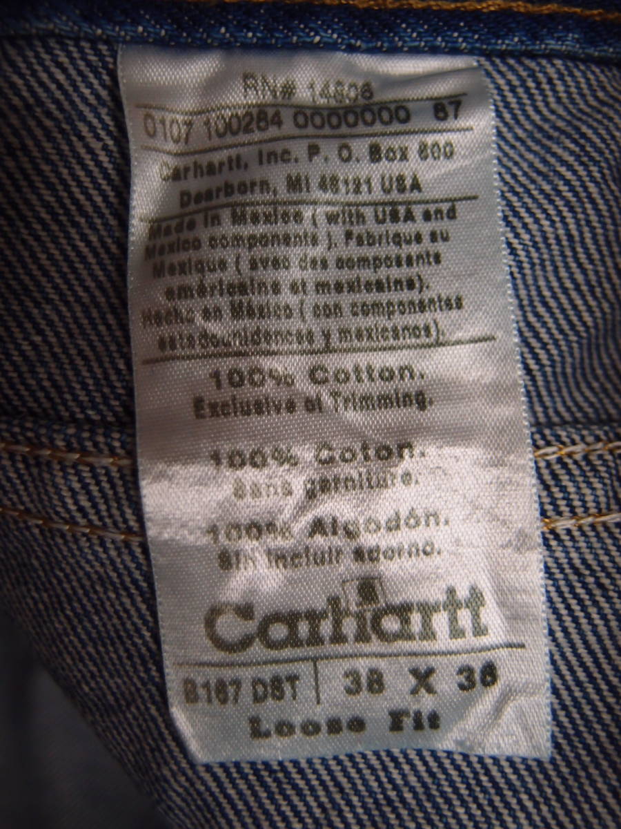 ◆古着卸USA■carhartt☆デニムパンツ★★★w38　カーハート　ジーンズ　アメリカ直輸入_画像5