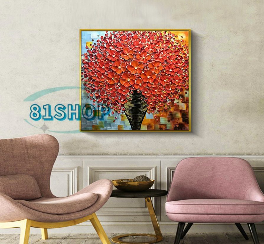 81SHOP」極美品☆ 純粋な手描きの絵画 『花』 油彩 応接間掛画 81SHOP」極美品☆ 純粋な手描きの絵画 『花』 油彩 応接間掛画