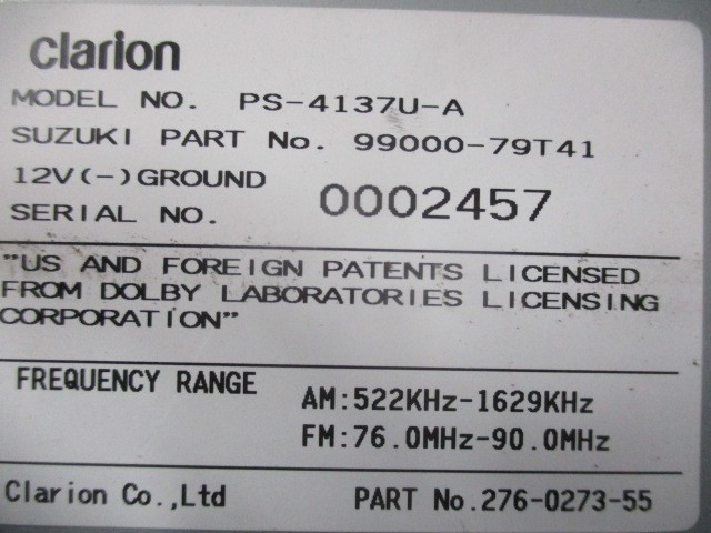  Suzuki MH34 Wagon R Car Audio панель CD MD 99000-79T41