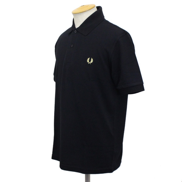 FRED PERRY (フレッドペリー) M3N THE ORIGINAL FP SHIRT (オリジナルポロシャツ) イングランド製 全3色 FP273 Black / Champagne-44_FRED PERRY