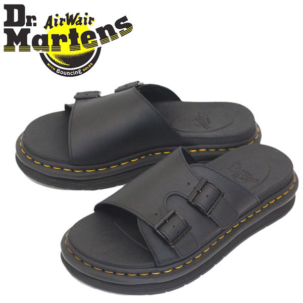 Dr.Martens (ドクターマーチン) 25764001 DAX 2ストラップ レザーサンダル BLACK UK7-約26.0cm