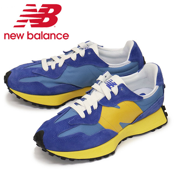 定番 スニーカー WEH U327 (ニューバランス) balance new BLUE/YELLOW