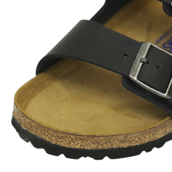 BIRKENSTOCK (ビルケンシュトック) 0752481 ARIZONA SFB アリゾナ ソフトフットベッド レザーサンダル BLACK レギュラー幅 BI190 40-約26.0_BIRKENSTOCK(ビルケンシュトック)正規取扱